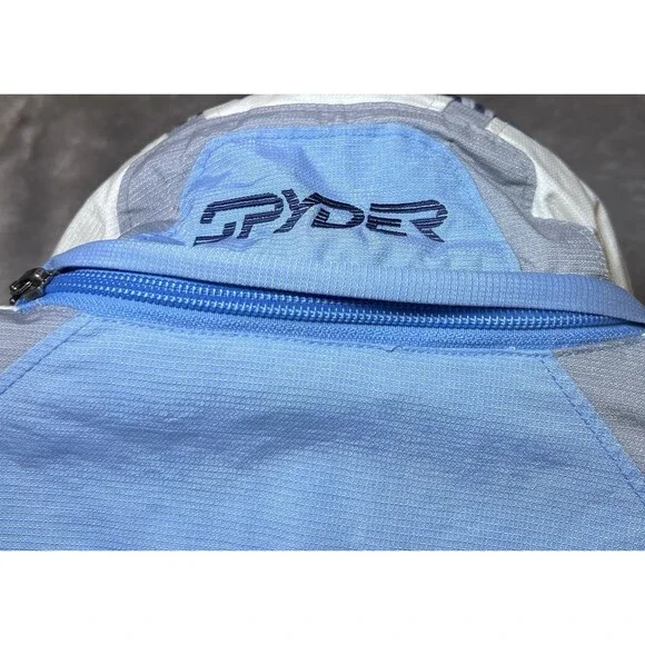 Vintage Spyder Womens Ski Jacket Size 12 Blue White Dermizax-EV X-Static Insulat - Picture 10 of 16